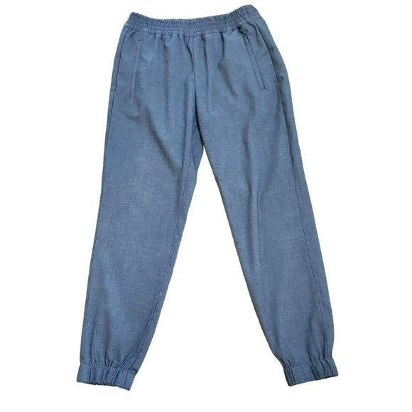 Banana Republic Women's Gray Dress Jogger Pants Size 6 Zippered Pockets Pull On - Picture 1 of 5